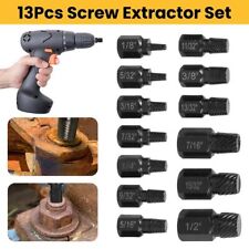 13pcs Heavy-duty Damaged Screw Extractor Set Easy Out Broken Bolt Remover Kit Gu