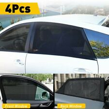 4pcs Car Front Rear Window Screen Sun Shade Mesh Cover Windshield Sunshade Visor