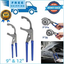 Oil Filter Wrench Pliers 2pcs Set - 9 12 Adjustable Oil Filter Removal Tool