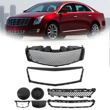 For 2013-2017 Xts Cadillac Black Front Mesh Bumper Grilles Upper Lower Grille