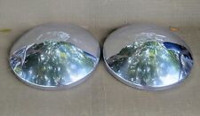 Chevy Baby Moon Hubcaps Pair 2 Oem 1967-1972 Shiny Stainless Steel Fits 1415