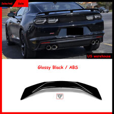 For 2016-2024 Chevy Camaro Rs Ss Zl1 Rear Trunk Spoiler Lip Wing Abs Gloss Black