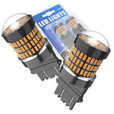 Auimsoco 3157 3757 Led Front Turn Signal Light Bulb Error Free Amber 3000k 2pcs