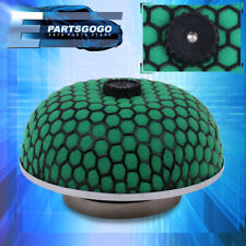 3 76mm Mushroom Racing Highflow Washable Cold Air Intake Induction Filter Green