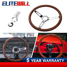 Elitewill 15 Classic Nostalgia Style Wood Grain Steering Wheel Slotted Oe