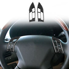 Real Carbon Fiber Steering Wheel Button Repair Decals Frame For Honda Accord