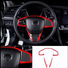 Car Interior Steering Wheel Decal Cover Trim For Honda Civic 10th 2016-2020
