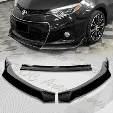 For 2014-2016 Toyota Corolla S Gt-style Painted Black Front Bumper Spoiler Lip