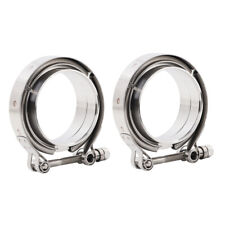 2.25 V Band Clamp With Flange Male Female Stainless Steel Joins 2.25 Od 2pcs
