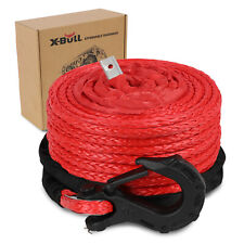 X-bull 23800lbs 38x100ft Red Synthetic Winch Rope Recovery Cable Line