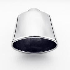 2.5 In 6.1 W 4 H Oval Out 304 Stainless Steel Exhaust Tip 10 Long Angle Cut