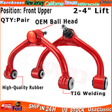 Red Front Upper Control Arm 2-4 Lift For Gmc Chevy 2500 3500 Hd 8 Lug 2011-19