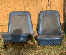 Oem 66-77 Ford Early Bronco 1968-69 Mustang Bucket Seats Blue Will Now Ship