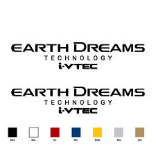 2x Earth Dreams Technology I-vtec Vinyl Decal Sticker For Honda Cars