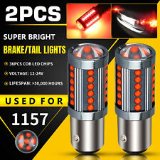 2x 1157 Led Red Bright Brake Stop Tail Turn Signal Light Bulbs 2057 2357 Bay15d