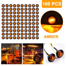 34 12v Truck Marker Lights Led Trailer Round Side Bullet Light Amber Red Lamps