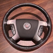 07-14 Escalade Platinum Dark Woodgrain Heated Leather Steering Wheel Blksilver
