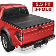 5.5ft Tri-fold Fiberglass Hard Bed Tonneau Cover For 2015-2024 Ford F-150 F150