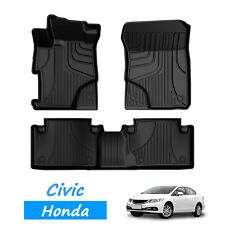 Floor Mats For 2012-2015 Honda Civic 3d All Weather 1st 2nd Rows Car Liners