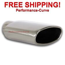 Stainless Steel Exhaust Tip - Rolled Oval Angle - 2.25 In - 6 X 2.5 Out