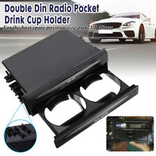 Car Dash Trim Double Din Radio Pocket Drink Cup Holder Storage Box Universal Us