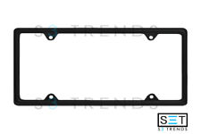 Black Plain Slim Metal License Plate Tag Frame Holder For Car Truck Suv