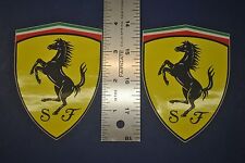 Ferrari 4 Magnetic Emblems Sticker Shields Decals Pair Kit 308 328 348 355
