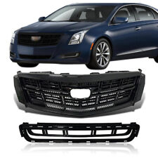 For 2013-2017 Cadillac Xts Front Bumper Chrome Upper Grille Lower Grill 2pcs
