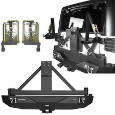 Rear Bumper Spare Tire Carrier Jerry Can Mount For 07-18 Jeep Wrangler Jk