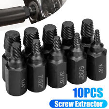 10pcs Screw Extractor Kit Damaged Remover Set Easy Out Drill Bits Bolt Stud
