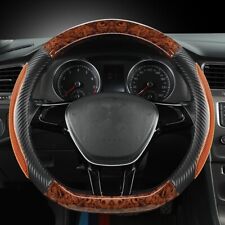Car Steering Wheel Cover Carbon Fiber For Honda Suv Truck Sedan Black Brown