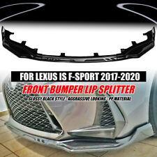 Gloss Blk For Lexus Is300 Is350 Is200t F Sport 17-20 Front Lip Spoiler Splitter