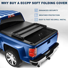 Tonneau Cover 5ft Tri-fold For 2019-2022 Ford Ranger Xlt Pickup Soft Truck Bed