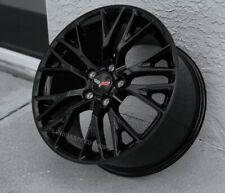 New C7 Z06 Style Gloss Black Corvette Wheels Fits 2005-2013 C6 18x8.519x10