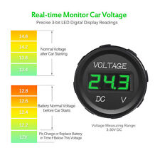 Mictuning Dc 12v 24v Digital Voltmeter Green Led Display For Auto Suv Utv Rv Car