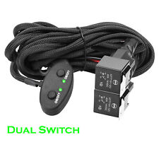 Dual Switch Relay Wiring Harness Kit Heavy Duty For Led Cube Work Light Bar Car