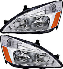For 2003-2007 Honda Accord Headlight Halogen Set Driver And Passenger Side