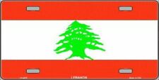 Lebanon Flag Metal Novelty License Plate Auto Tag
