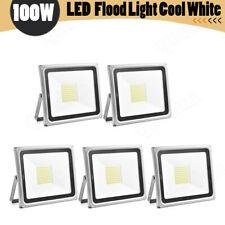 5x 100w Watt Led Flood Light Cool White Outdoor Security Work Spotlight Lamp