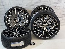 20 Inch Rims Wheels W Tires Fit Audi A8 R8 A6 S6 A5 S5 Rs7 Black Machined 5x112