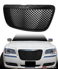 For 2011-2014 Chrysler 300300c Black Luxury Mesh Front Bumper Grill Grille Abs
