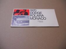 Nos Original 1970 Dodge Polara Monaco Operating Instructions Owners Manual