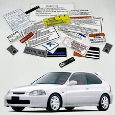 Honda Civic Ek4 Ek9 Em Restoration Warning Caution Engine Bay Stickers Labels