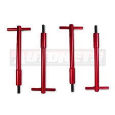 Set Of 4 Red Tall T-bar Valve Cover Hold Downs Sbc Bbc Ford 302 350 454 Bolts