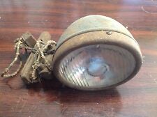 Vintage 1920s 30s Search Spot Clear Glass Yankee Lens Light Lamp With Bracket