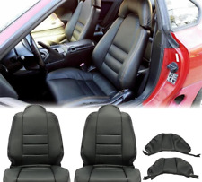Complete Front Seat Cover Set Black For Toyota Supra Mk4 Mkiv 93-96 Replacement