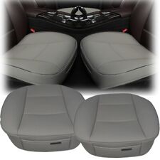 2pcs Car Front Seat Cover Pu Leather Pad Breathable Mat Cushion Full Surround