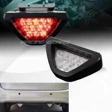 Universal F1 Style Triangle 12 Red Led Clear Len Third 3rd Brake Light Stop Lamp