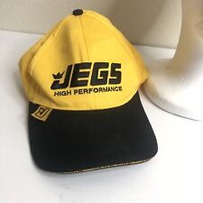 Jegs High Performance Racing Yellow Black Hat Baseball Cap Hat Nhra Adjustable