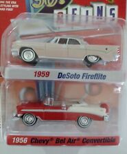Johnny Lightning 50s Fins 2 Car Set 59 Desota Fireflite 56 Chevy Bel Air